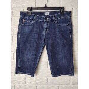 Hudson USA Made Denim Bermuda shorts Womens Dark Wash Pockets Casual Size 28